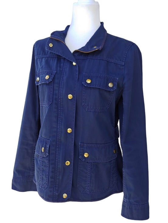 J. Crew Jackets & Blazers - J. Crew Relaxed Field Boyfriend Jacket with Gold Hardware Navy Women's Small